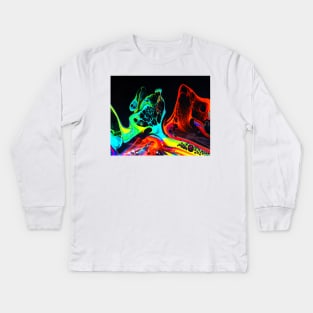 Colour Paint Texture Artwork Kids Long Sleeve T-Shirt